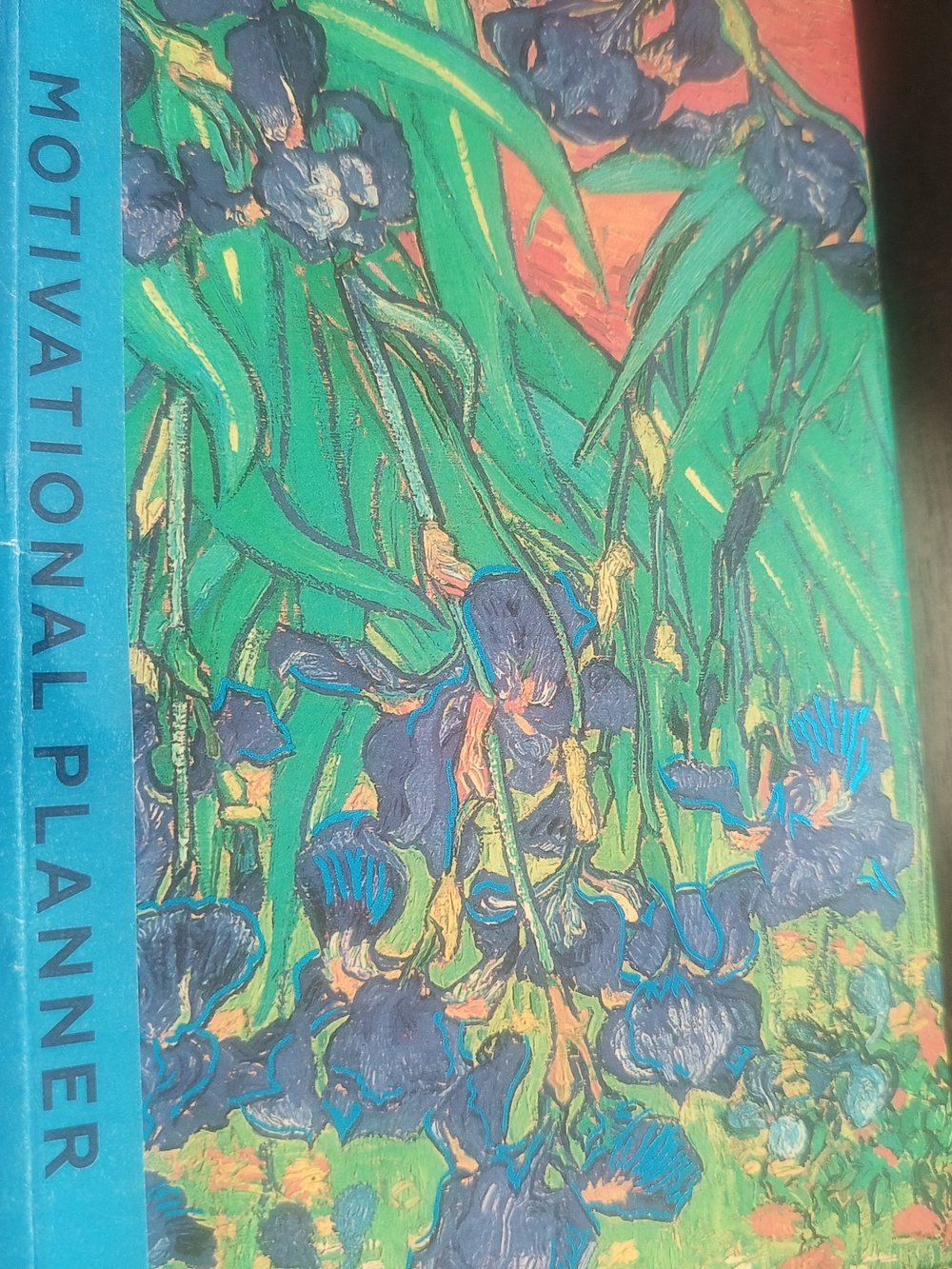 Motivational Planner Notebook - Teal & Blue Floral Cover